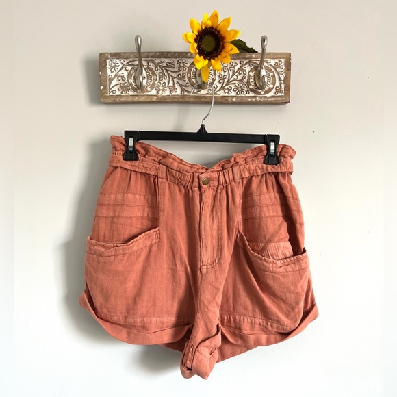 🆕FREE PEOPLE Topanga Cuff Shorts-Spice Route color - Picture 9 of 13